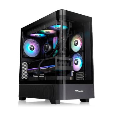 Imagem de Gabinete Gamer Thermaltake View 290 TG Mid Tower Curved Glass Com 3 Fan ARGB Preto