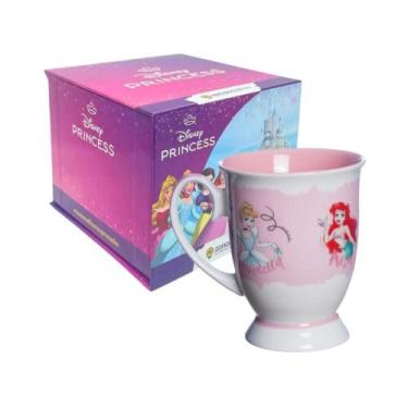 Imagem de Caneca Princesas Disney Cinderela Branca de Neve Bela Ariel Aurora Cer