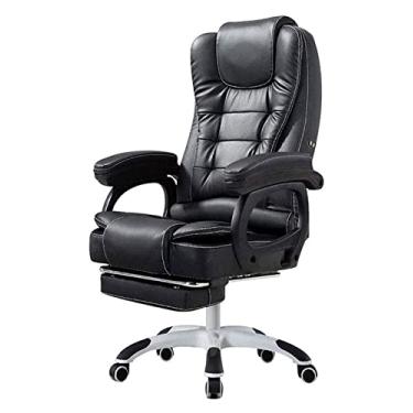 Imagem de Cadeira de escritório E-Sports cadeira elevatória cadeira giratória encosto alto cadeira de escritório ergonomia função de inclinação cadeira de ajoelhar cadeira chefe (cor: preto) necessário