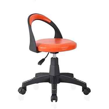 Imagem de Banco de bar cadeira giratória cadeira de escritório cadeiras de mesa banco de bar banco de couro com encosto alto ajustável cadeira giratória móveis computador mesa assento giratório ajustável com 5