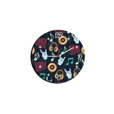 Imagem de Relógio De Parede Decorativo Estilo Música 26 - New Decor, Vinil