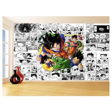 Imagem de Papel De Parede Dragon Ball Goku Vegeta Anime 3,5M Dbz254 - Você Decor