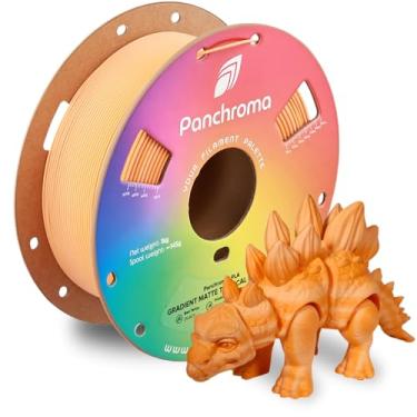 Imagem de Polymaker Filamento PLA fosco gradiente Panchroma, laranja fosco gradiente multicolorido e laranja pastel filamento de impressão 3D de 1,75 mm, filamento PLA de impressora 3D, serve para a maioria das