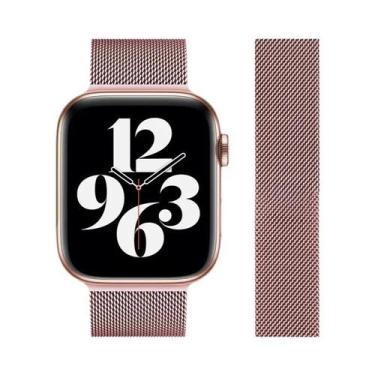 Imagem de Pulseira Magnética De Aço Inoxidável Compatível Com Apple Watch Modelo