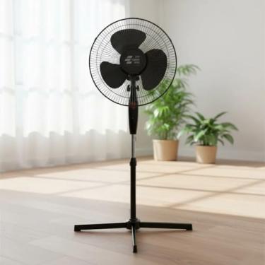 Imagem de Ventilador De Coluna Silencioso Com 3 Velocidades Regulagem De Altura Turbo 110V Para Ambientes Amplos