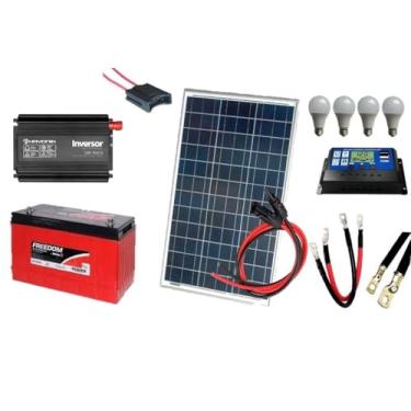 Imagem de Resun, Kit Gerador de Energia Solar Off Grid 100Wp (Preto)