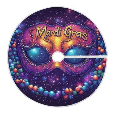 Imagem de Blueangle Saia de árvore colorida de carnaval de 90 cm para decoração de carnaval (141)