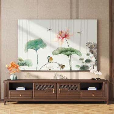 Imagem de Capa de TV Capas de exibição interna moderna de alta qualidade sala de estar quarto decoração de arte 32-80 polegadas TV/PC capa contra poeira LED/LCD montagem na parede/curvado/monitor de mesa