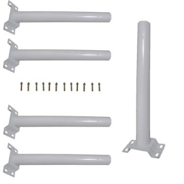 Imagem de Suporte Barra Poste Luminaria Solar Parede 5Un Quintal