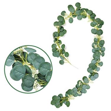 Imagem de Vinhas Pendentes Artificiais Folhas Guirlanda Falsa Realista Plantas Naturais para Festival Festa Halloween Casamentos Decoração DIY Interior Jardim Paisagem Cerca Porta Parede