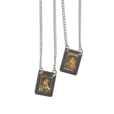 Imagem de Escapulário Premium de Inox com Acabamento Dourado - SJO Artigos Relig