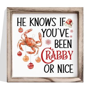 Imagem de Placa de madeira engraçada de Natal, decoração de escritório doméstico, decoração de parede de cubículo, placa de parede suspensa MDF emoldurada 25