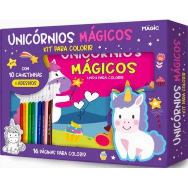 Imagem de Livro - Amigos Unicórnios - Kit para Colorir