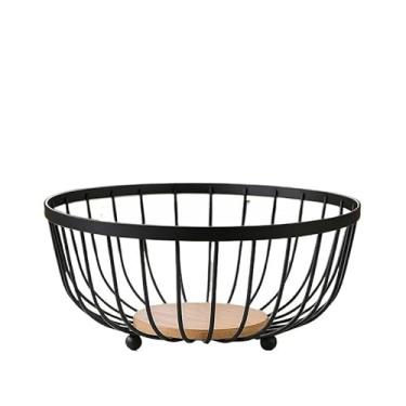 Imagem de Fruteira De Mesa 2 Andares Ferro E Bambu Organizador(REDONDA FERRO)