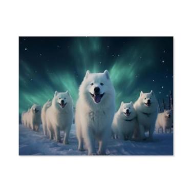 Imagem de HouLaiZhe Pôster animal lobo gordo aurora lona estética pôsteres decoração de quarto pintura de parede galeria sala decoração de parede para quarto sala de estar escritório 20 x 26 polegadas (50 x 65