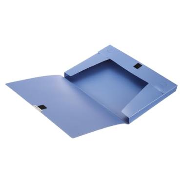 Imagem de PATIKIL Caixa organizadora de arquivos, azul A4, pasta de arquivos, caixas de documentos, gabinetes, caixas com tampa para banco, escritório, casa, 30 x 23 x 2,5 cm