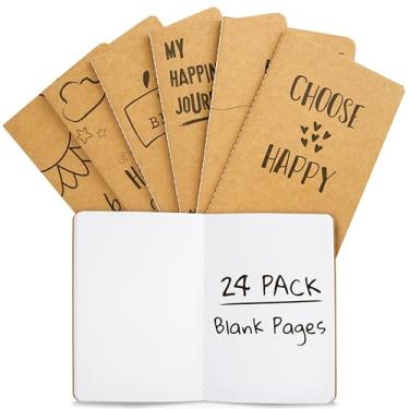 Imagem de Paper Junkie Cadernos Kraft a granel, 80 páginas em branco, 10 x 14 cm em mini diários para escrever, desenhar, rabiscar, presentes para estudantes, apreciação de professores, suprimentos para sala de