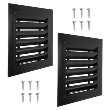 Imagem de PATIKIL Ventilação de empena de 30 x 30 cm, 2 peças de ventilação de galpão de parede de liga de alumínio grade de ar quadrada com filtro inoxidável para teto de garagem no sótão da casa, tamanho da