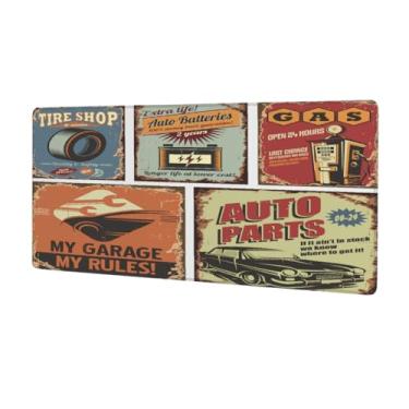 Imagem de Carimbo de monograma grande vintage mouse pad à prova d 'água computador protetor de mesa tapete protetor de mesa antiderrapante base de borracha para escritório, computador, teclado, laptop e mesa de