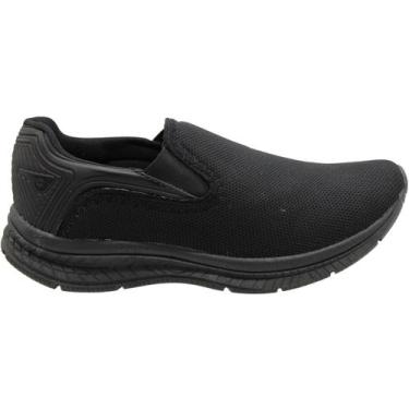 Imagem de Tênis Esportivo GLK Sem Cadarço Elástico Masculino, 41, Preto