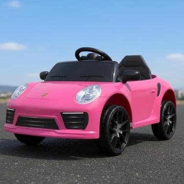 Imagem de Carrinho Elétrico Infantil Esportivo, Rosa, com Controle Remoto, 30kg Capacidade, 76.5cm, para Crianças Acima de 3 Anos