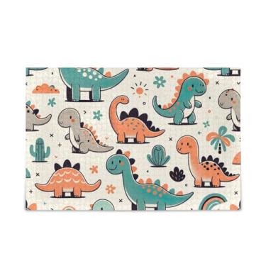 Imagem de Quebra-cabeça de dinossauros fofos, 500 peças, presente faça você mesmo, com bolsa de armazenamento de malha, quebra-cabeça engraçado para adultos