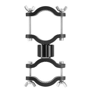 Imagem de LIGHTFE Suporte de lanterna de bicicleta em liga de alumínio, rotação de 360° ajustável, suporte de montagem de lanterna de bicicleta de tamanho grande, suporte de luz de bicicleta durável para lanterna de 2,2 a 4 cm de diâmetro