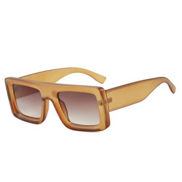 Imagem de Óculos de Sol Femininos e Masculinos com Armação Grande, Estampa de Leopardo e Pernas Largas, Proteção UV400, Ideais para Esportes ao Ar Livre, Corrida e Ciclismo. Cor: Chá.