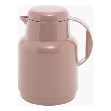 Imagem de Garrafa Térmica Bule Com Gatilho Antigotas 300ml Café Bege - CLICK HOU