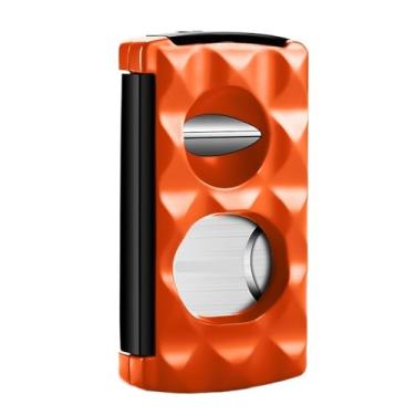 Imagem de JDIME Cortador de charutos, corte em V de aço inoxidável, com perfurador, suporte, lâmina afiada, acessório de viagem para fumar, caixa de presente, CE-24HM(J)