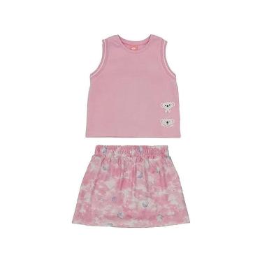 Imagem de Conjunto Curto Lilica Ripilica Regata Saia New Active Rosa-Feminino