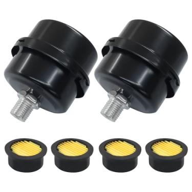 Imagem de Kemcatui 2 silenciadores de compressor de ar, silenciador de filtro de admissão de rosca de 1/4 polegada, filtro silenciador de compressor de ar de 12,5 mm para geradores e sopradores