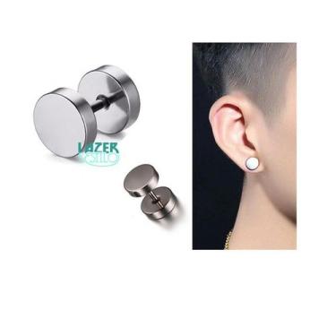 Imagem de Brinco Falso Alargador Em Aço Cirúrgico - Lazer E Estilo