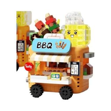 Imagem de Kit De Blocos De Montar DIY Para Meninas, Carro, Food Truck, Loja De S