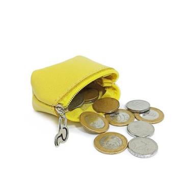 Imagem de Porta Moedas de Couro Modelo Barco - Relicário, Amarelo