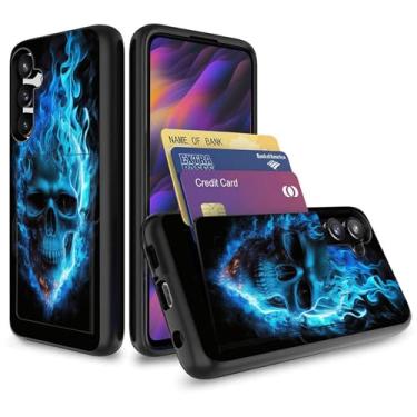 Imagem de Vobber Capa para Galaxy A25 5G, capa tipo carteira escondida com compartimento para cartão à prova de choque TPU e PC capa protetora de camada dupla para Samsung Galaxy A25 5G 6,5 polegadas 2024,