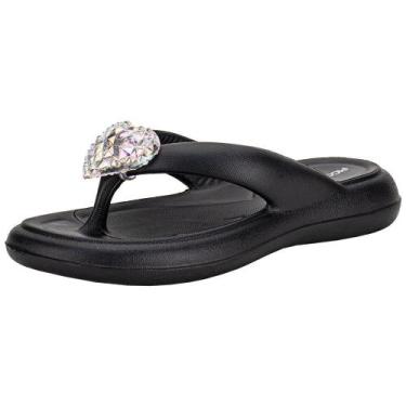 Imagem de Chinelo feminino marshmallow piccadilly 248003, Preto, 38