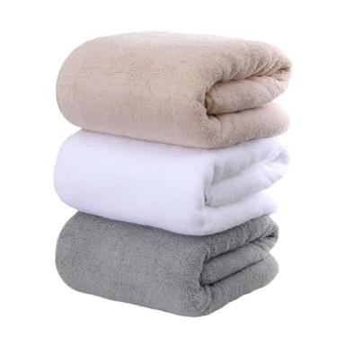 Imagem de pcagfaajmh Toalha de banho doméstica toalha de banho absorvente macia pacote de toalhas de secagem rápida (multicolorido)