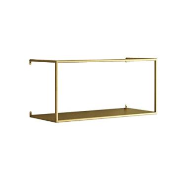 Imagem de Prateleira flutuante de ferro montada na parede pequena estante de livros na parede decoração de sala de estar estilo industrial prateleira retrô cremalheira de exibição criativa, fácil de instalar (C