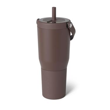 Imagem de BrüMate Copo Resa 100% à prova de vazamento de 100 ml com alça e canudo | Canudo SoftSip flexível | Manga de silicone para durabilidade | Aço inoxidável | Suporte para copo e garrafa de água para