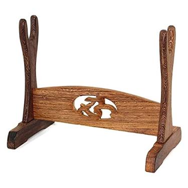 Imagem de pcagfaajmh Suporte de espada, suporte de espada, suporte de espada, suporte de exibição de espada samurai para Katana Samurai Suporte de espada (A)