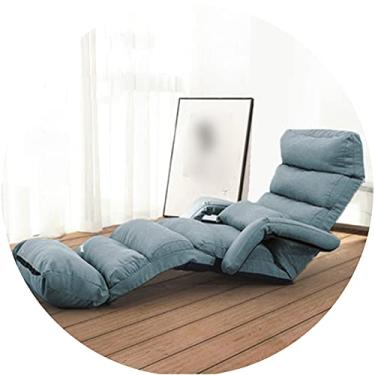 Imagem de ONDHGFBGB Cadeiras dobráveis e preguiçosas, varanda com leitura de janela reclinável, espreguiçadeira de jardim, espreguiçadeira de terraço, almofada macia