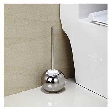 Imagem de Escova de vaso sanitário para banheiro, suporte de escova de vaso sanitário de cerâmica doméstica, escova de limpeza de cabelo macio para banheiro, conjunto de escovas de limpeza de vaso sanitário