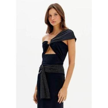 Imagem de Blusa Ombro Único com Brilhos-Feminino