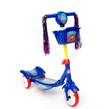 Imagem de Patinete Infantil com Led Menino Azul 3 Rodas até 30kg-Masculino