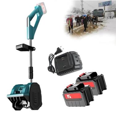 Imagem de Pá de neve sem escova sem fio, vassoura de neve manual elétrica, pá de neve de 25 cm de largura, pequena ferramenta de limpeza de neve doméstica, ferramenta de limpeza de neve de estrada, 1 x bateria