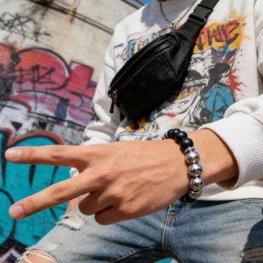 Imagem de Pulseiras elásticas para mulheres, homens, olho de tigre natural, lápis-lazúli, contas de cristal, pulseiras elásticas para alegria, felicidade, prazer, joias empilháveis para homens, pulseiras