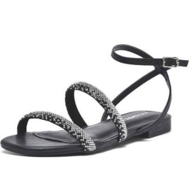 Imagem de Sandália Rasteira Via Marte com Strass 23-16605-Feminino