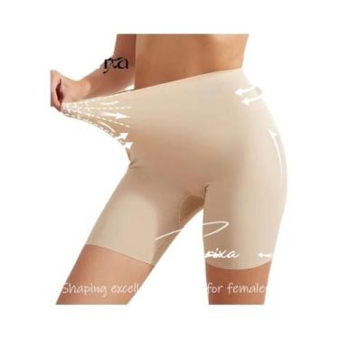 Imagem de Shorts De Segurança De Cintura Alta Em Seda Gelada Para Mulheres, Anti