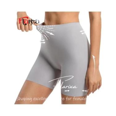 Imagem de Shorts De Segurança De Cintura Alta Em Seda Gelada Para Mulheres, Anti